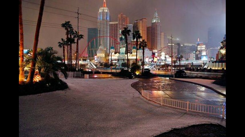 Snow in Vegas! Desert city gets first white stuff in decade