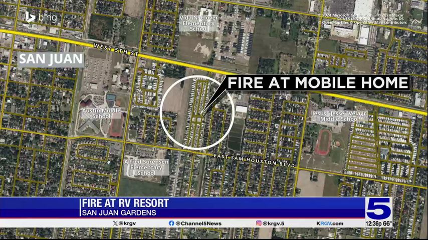 Elderly couple lose mobile home in fire in San Juan