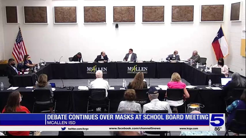 Debate over masks in classrooms continues at McAllen ISD