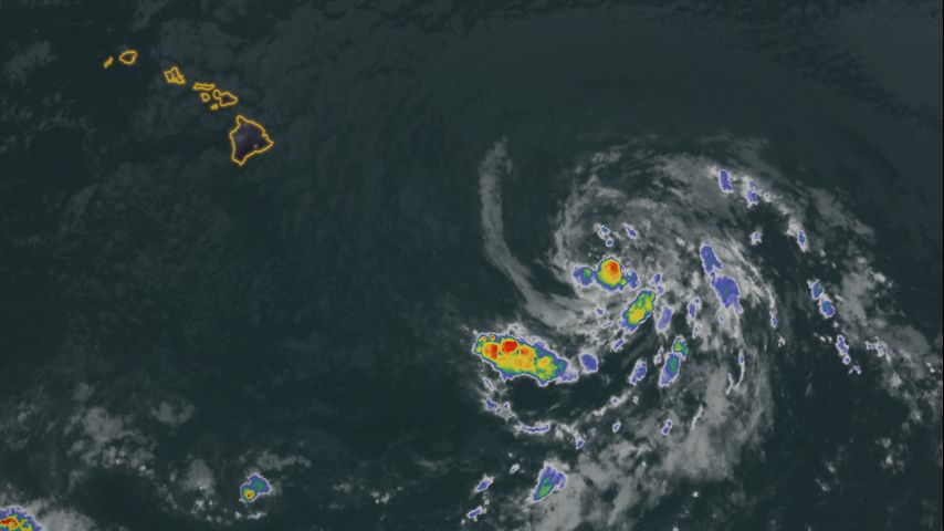 Hone strengthens into a hurricane as it threatens Hawaii with fire and floods