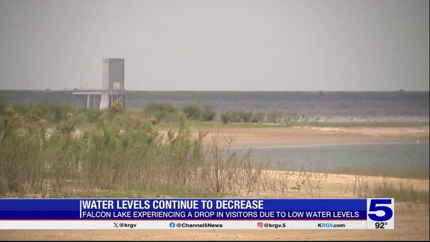Water levels at Falcon Reservoir reaching historic lows