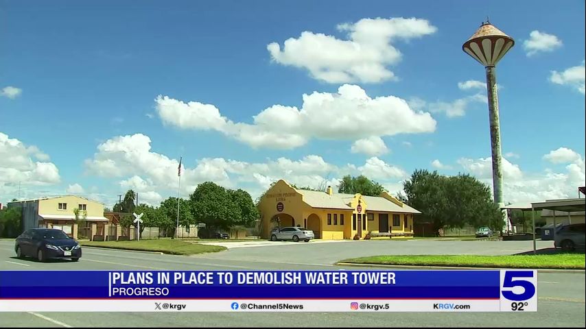 Plans in place to demolish Progreso water tower