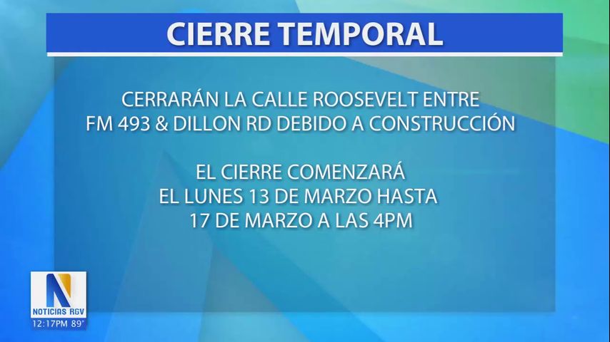 Anuncian el cierre de una carretera en Donna