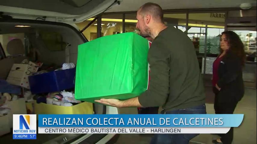 Realizan donación de calcetines en Harlingen