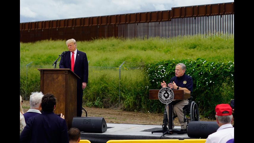 GOP embraces Trump during visit to Texas, border wall