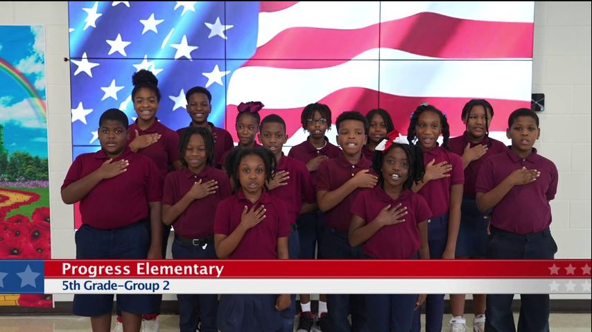 The Pledge of Allegiance, Progress Elementary, 5th Grade, Group 2