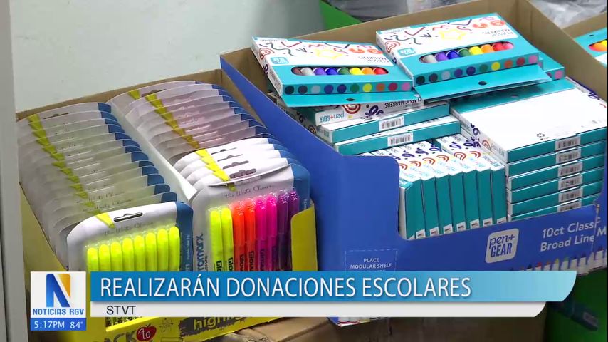 Realizan evento de donaciones de útiles escolares