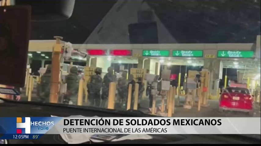 Detención de soldados mexicanos en el puente internacional de las Américas 
