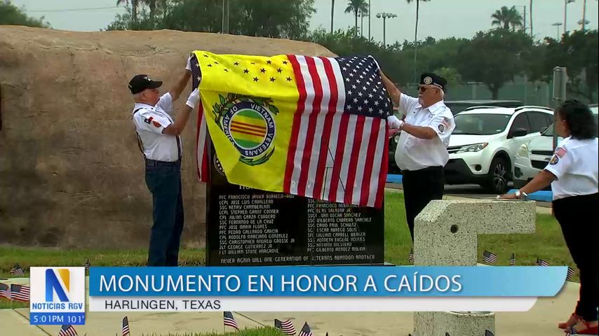 Colocan monumento en Harlingen en honor a los soldados caídos