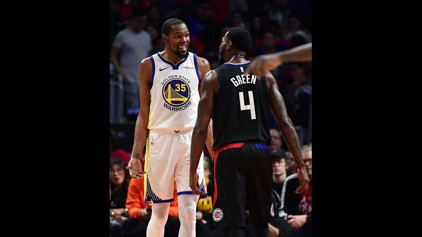 NBA rescinds technical on Warriors' Durant, Clippers' Green