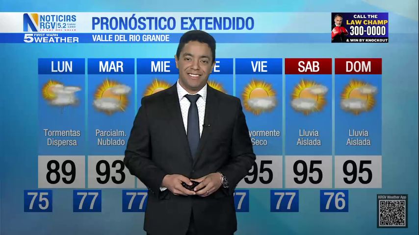 Domingo, 15 de septiembre: Tormentas dispersas