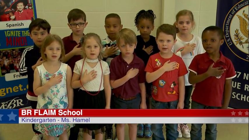 The Pledge of Allegiance: BR FLAIM School - Ms. Hamel, Kindergarten