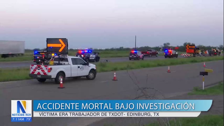 Trabajador pierde la vida mientras instala señales de construcción en las vías de Edinburg, Texas