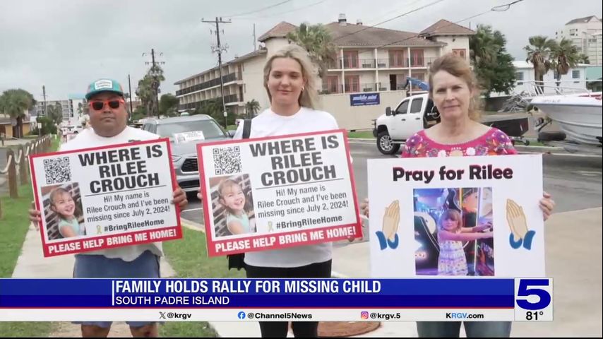 Family holds rally for child who went missing at South Padre Island