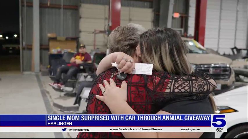 Harlingen auto shop surprises single mother with free car