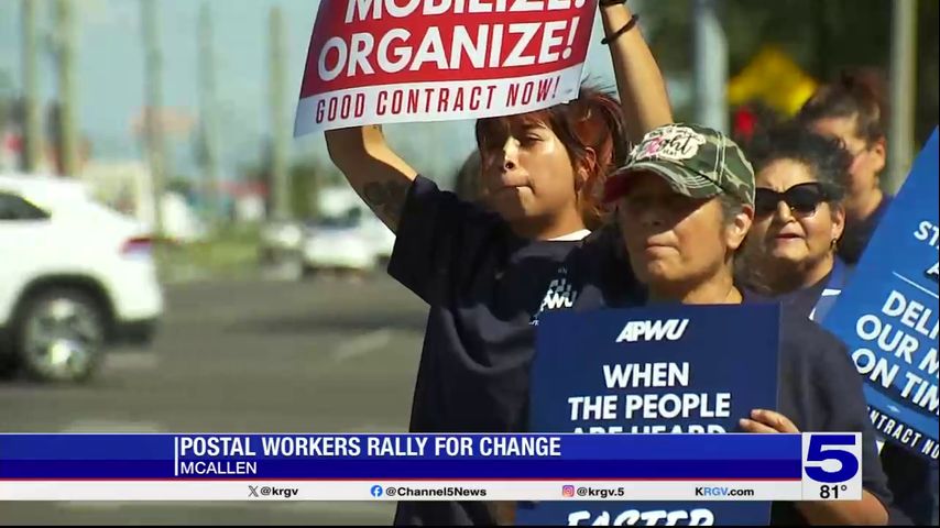 Valley postal workers rally for better pay, benefits