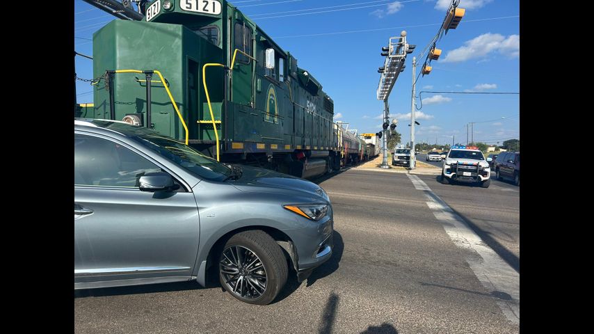 Train collides with vehicle in Mission, no injuries reported