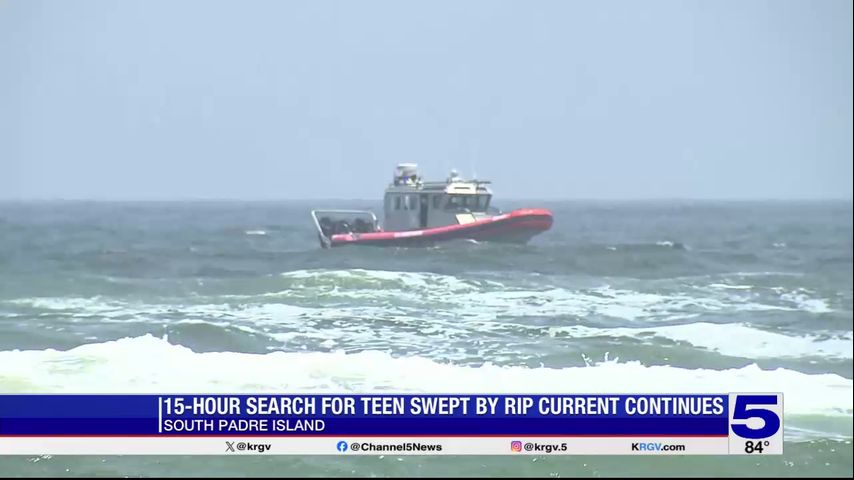 Authorities search for missing 14-year-old swimmer at South Padre Island
