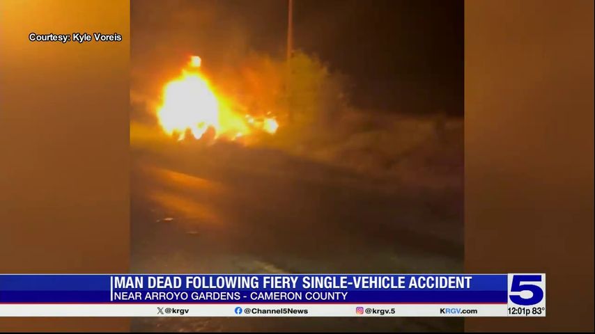 DPS: San Benito man killed in fiery one-vehicle crash