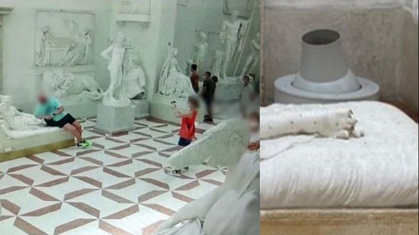 Tourist gets off on the wrong foot, breaks 200-year-old statue's toes in photo attempt