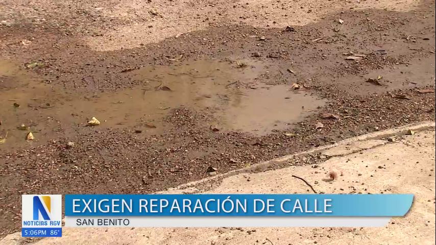 Residentes de San Benito exigen reparaciones inconclusas en calle Río Grande