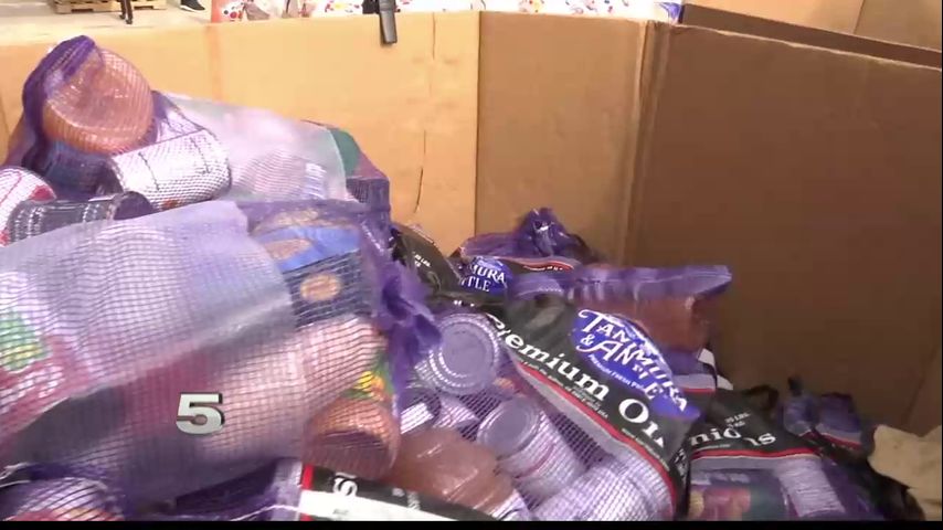 Cameron County commissioners give bundles of food to seniors