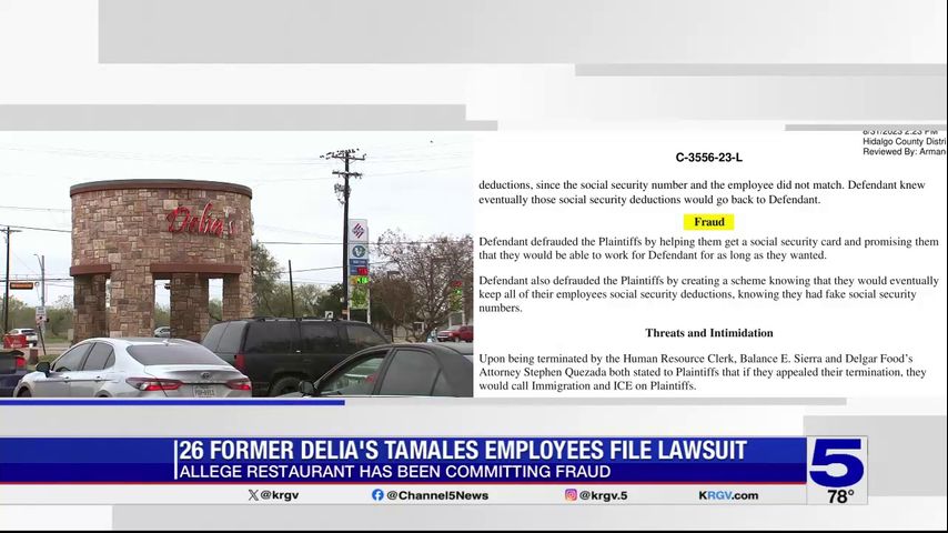 Former employees file lawsuit against Delia’s Tamales