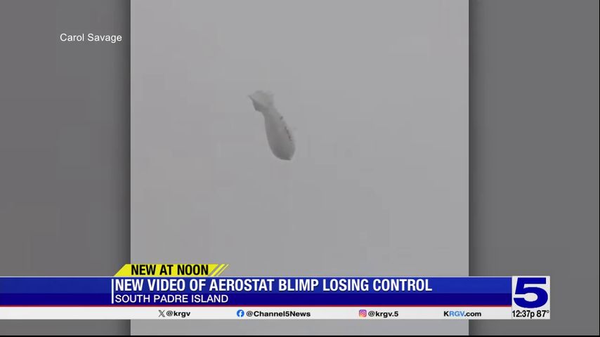 Severe wind causes aerostat to break free on South Padre Island