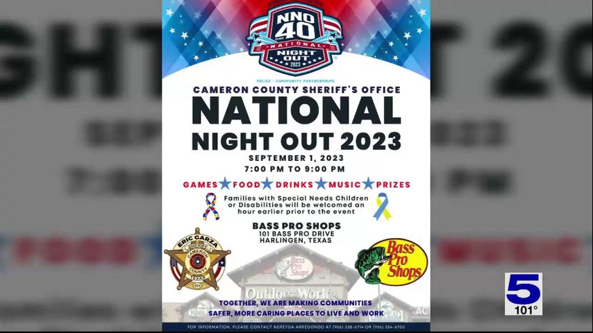 Cameron County Sheriff’s Office inviting the public to National Night Out 2023