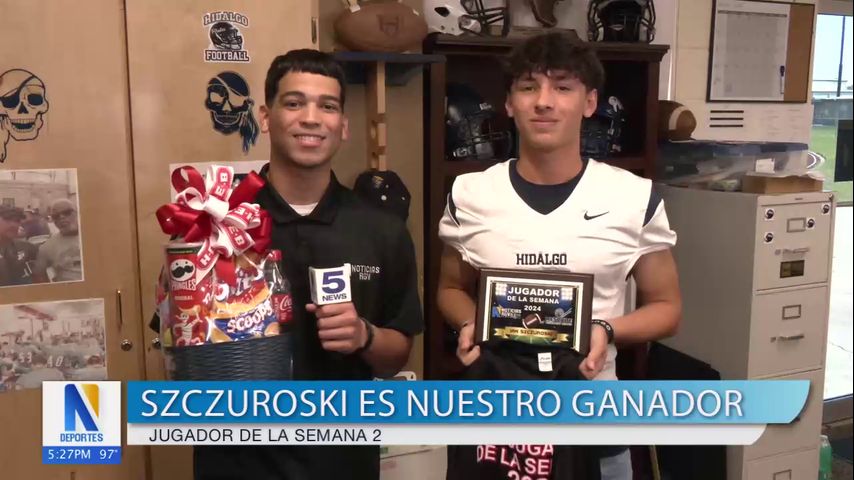 Ian Szczuroski de Hidalgo High School es el ganador de la semana 2 del futbol americano escolar