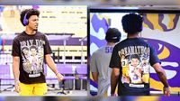 'Pray for Greg Brooks:' Jayden Daniels warming up in shirt dedicated to LSU safety with brain tumor
