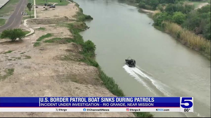 Border Patrol boat sinks near Mission