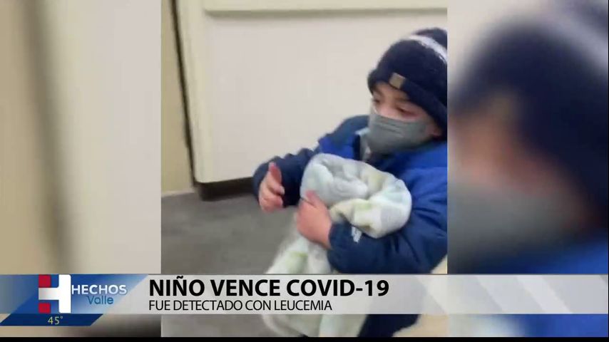 Niño diagnosticado con leucemia vence COVID-19