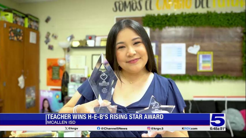 McAllen ISD teacher wins HEB's Rising Star Award