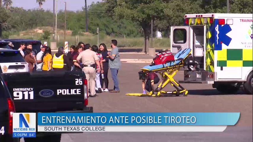 South Texas College realiza entrenamiento de como reaccionar en un tiroteo activo