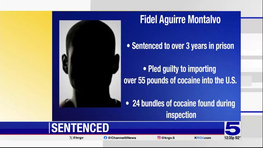 Tamaulipas man sentenced for smuggling cocaine through Pharr Port of Entry