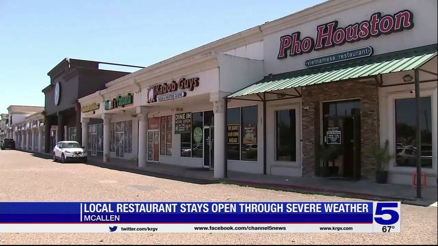 Local restaurant stays open through severe weather