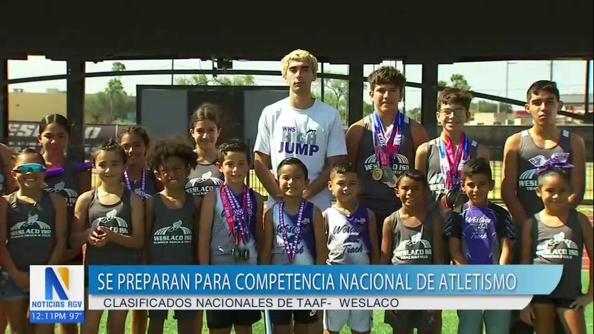 Atletas de Weslaco se preparan para la competencia nacional de atletismo