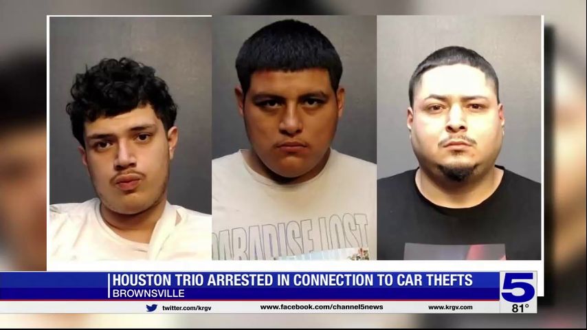 Three Houston men accused in string of Valley car thefts arrested