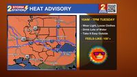 Tuesday AM Forecast: Heat Advisory in effect again today for Capital Region