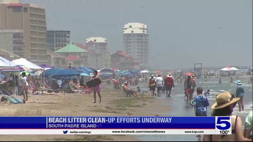 Beach litter clean-up efforts underway at South Padre Island