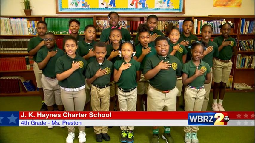 Pledge of Allegiance: J.K. Haynes Charter School, Ms. Preston 4th Grade