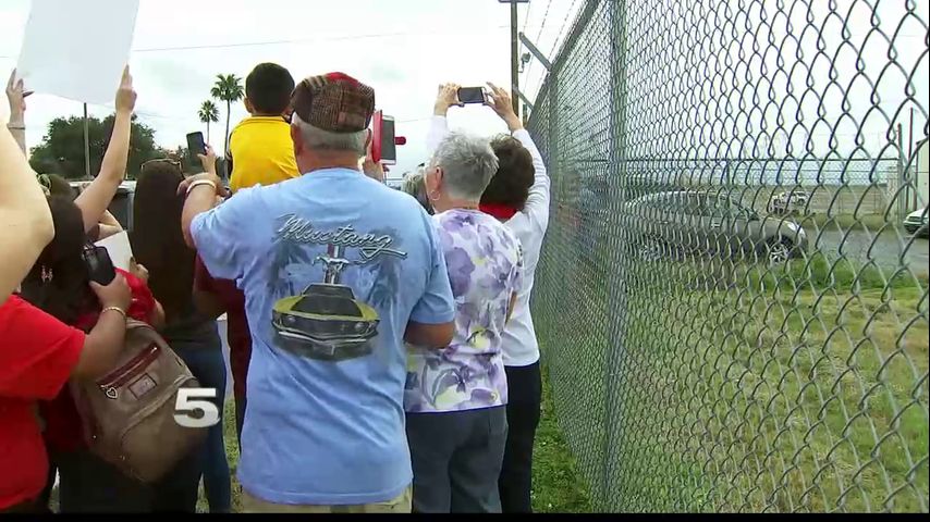 RGV Mother Picks Up Son from School Early for President's Arrival