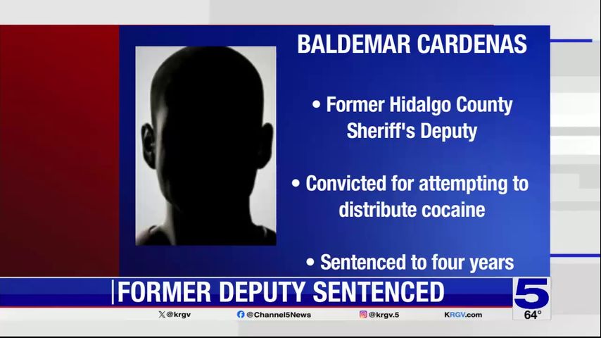 Former Hidalgo County sheriff's deputy sentenced in drug trafficking scheme