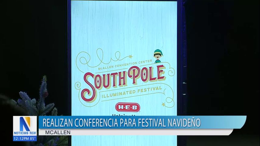 McAllen y H-E-B realizan conferencia de prensa para festival navideño 'South Pole Illuminated Festival'