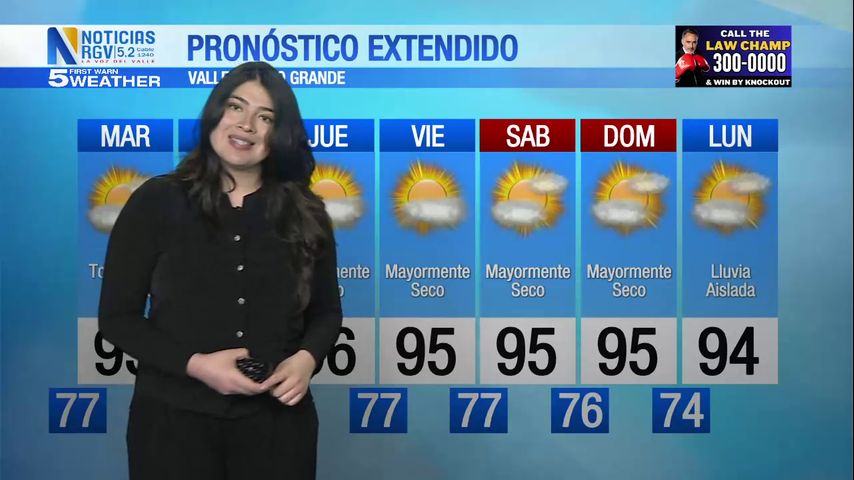 Lunes 16 de Septiembre: Temperaturas templadas en los 80s