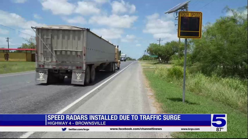 Speed radars installed in Brownsville following surge in traffic