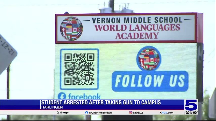 Harlingen CISD: Middle school student in custody after bringing gun to ...
