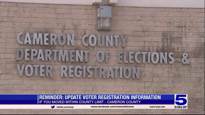 Cameron County Elections Office urging residents to update voter registration information