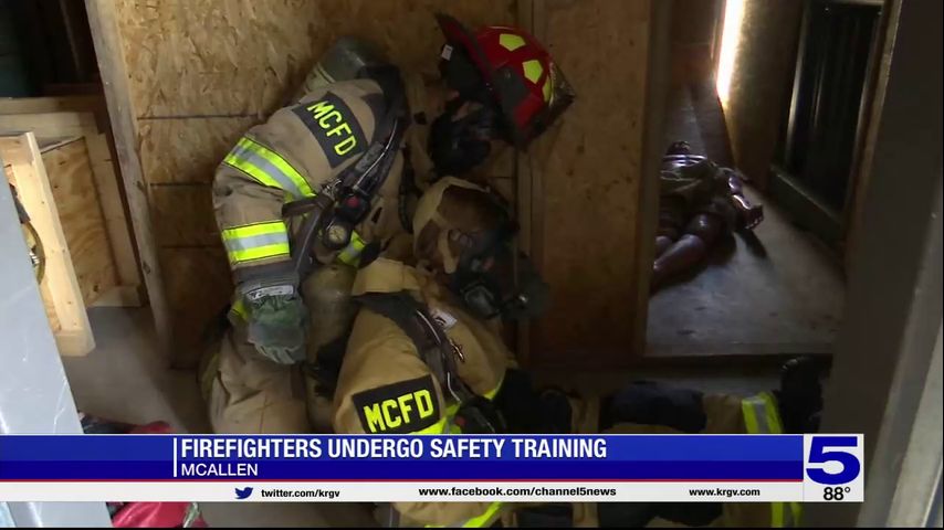 McAllen firefighters undergoing heat safety training
